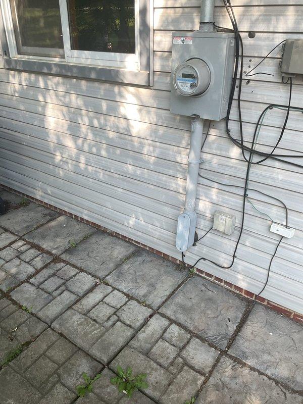 Installed dedicated 240V electrical circuit for air conditioning unit at residential property. Ran metal conduit from main electrical panel along exterior wall to new disconnect box, ensuring proper wire sizing and overcurrent protection per NEC requirements. Completed installation with all connections properly terminated and circuit tested for functionality.