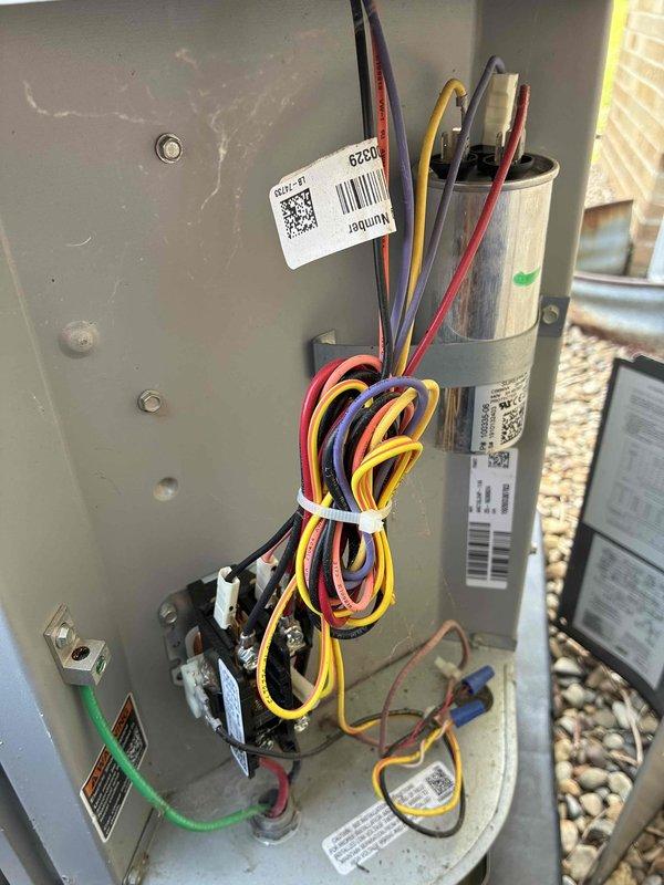 Completed comprehensive AC tune-up on Concord furnace system with outdoor condensing unit. Inspected electrical components, capacitor, contactors, and wiring connections; all found secure and functioning properly. Noted low airflow concerns in certain rooms and dust accumulation on ductwork and plenum requiring attention.