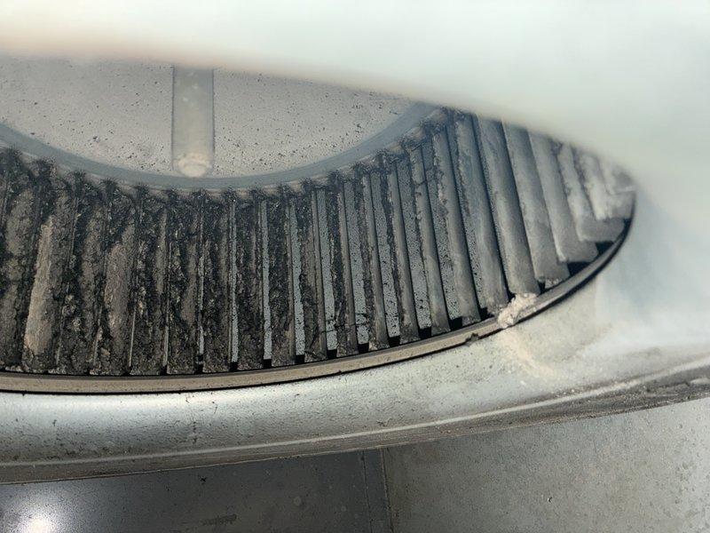 Responded to service call for lack of airflow to upstairs bedrooms on zoned cooling system. Upon inspection, found system operating without damper switch controls, preventing proper zone temperature regulation. Documented equipment specifications and observed heavily soiled air filter with significant dust and debris accumulation restricting airflow throughout pleated media. Customer unavailable after 3:00 PM to discuss findings and recommended repairs.