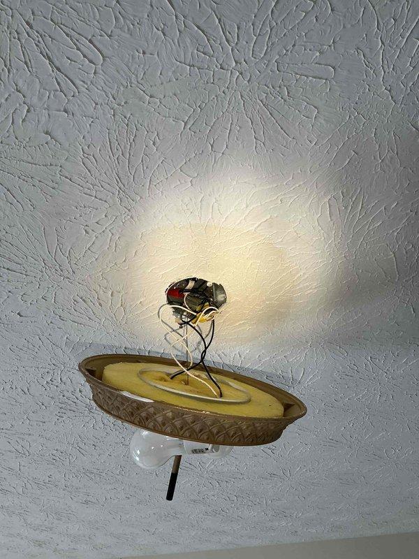 Provided quote for installation of customer-supplied ceiling fans and assessed electrical junction boxes with exposed wiring visible at ceiling locations. Corrected and secured loose casing from previous installation work to ensure proper finishing and safety compliance.
