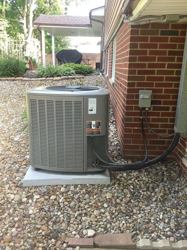 Completed MVP recurring cooling maintenance visit on residential air conditioning system. Performed comprehensive inspection of outdoor condenser unit, verified proper operation of contactor and electrical connections, and documented system conditions with photos showing unit installation on concrete pad with proper clearances and electrical disconnect box with active testing of components. Customer confirmed continuation of service agreement following invoice receipt.