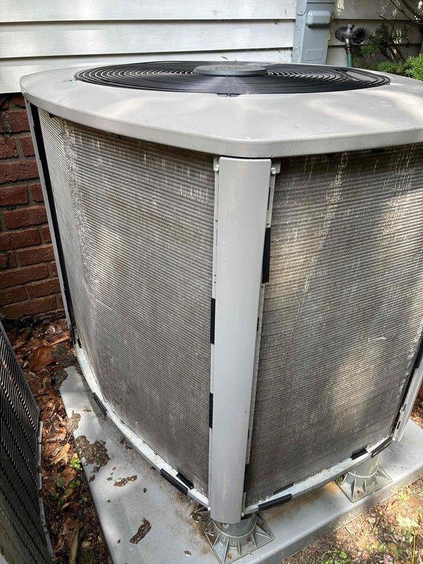 Completed preventative maintenance on Lennox outdoor condenser unit per MVP contract agreement. Unit inspected and found in good operational condition with no issues reported or identified. All components functioning properly, condenser coils checked, and equipment photographed for service records.