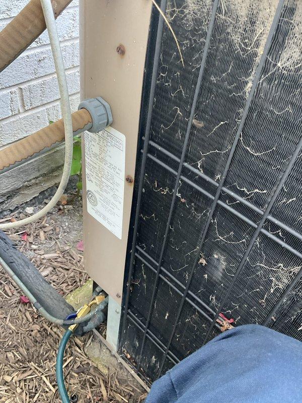 Performed free second opinion diagnostic on 25+ year old outdoor condensing unit with no cooling complaint. Unit showed significant age-related deterioration including heavy rust oxidation on top panel, accumulated debris and organic matter on coil guard surfaces, and weathered exterior components. Provided estimate for repair versus replacement options. Customer requested scheduling for July 2nd rather than July 1st for any follow-up work.