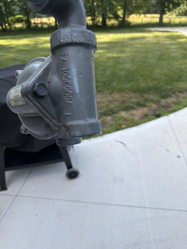 Responded to plumbing service call for gas line reconnection at exterior of residence. Upon arrival, assessed outdoor gas line assembly and verified proper connection points. Reconnected gas line to existing infrastructure mounted against building exterior, ensuring all fittings were secure and properly sealed. Performed pressure testing to confirm leak-free operation and system integrity before completing the service.