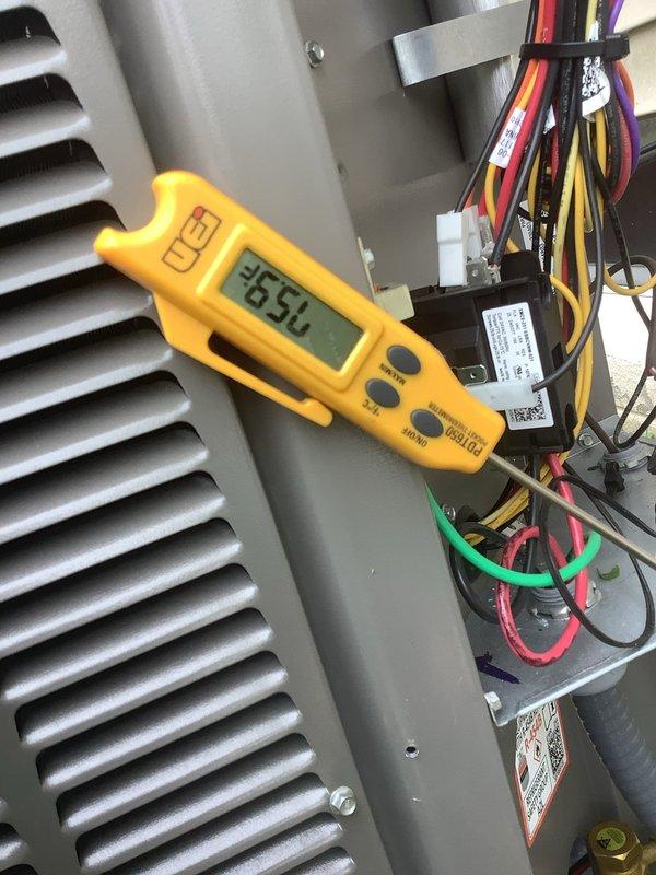 Responded to service call to verify refrigerant charge on recently installed air conditioning system. Performed refrigerant pressure testing using gauges and confirmed system charge levels against manufacturer specifications for R454B refrigerant. Verified proper subcooling and superheat values, documented normal operating pressures, and checked system performance. Applied silicone sealant around front panel as requested to complete installation finishing work.