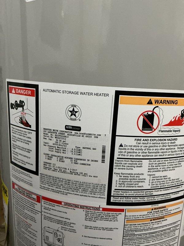 Performed routine maintenance flush on 5-year-old automatic storage water heater operating without issues. Drained sediment buildup from tank bottom, verified proper function of temperature and pressure relief valve, and inspected all copper supply lines and brass fittings for leaks. Conducted whole-home water pressure test at multiple fixtures to ensure system pressure within optimal range of 40-80 PSI. Confirmed expansion tank proper charge and verified all connections secure. Unit returned to normal operation with no deficiencies noted.