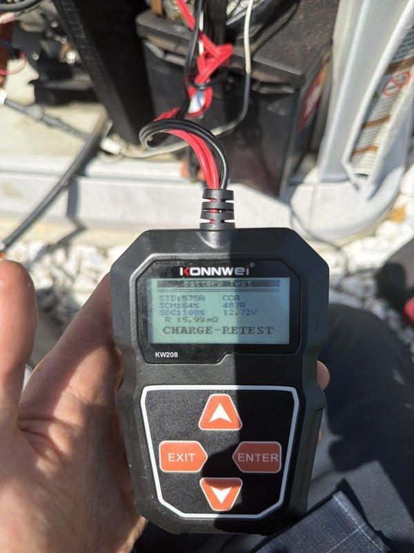 Completed annual preventive maintenance on standby generator system. Inspected and replaced air filter element, performed battery load test showing 8.75A standard reading with acceptable CCA values, and verified all critical operating parameters within manufacturer specifications.