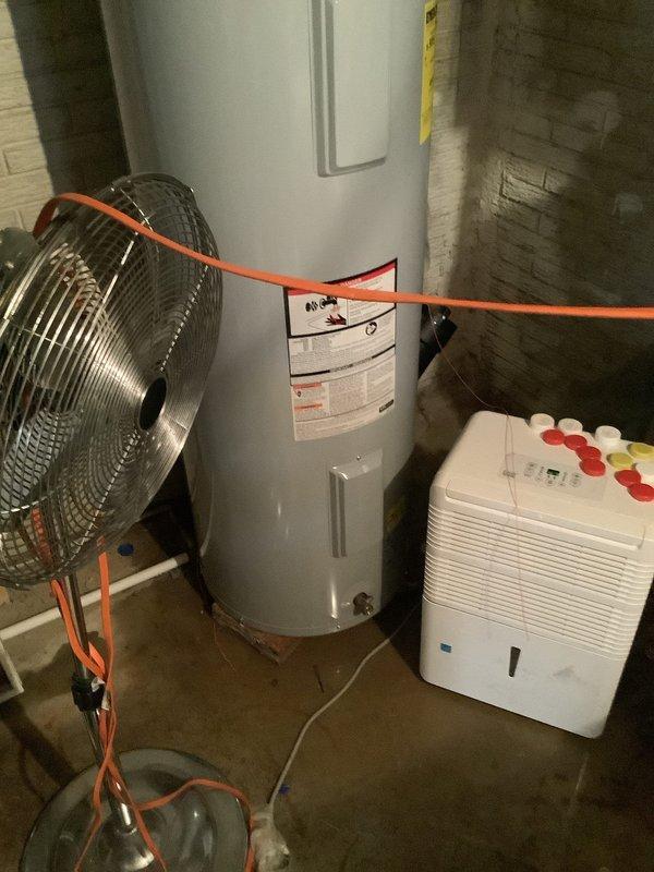 Conducted on-site evaluation for tankless water heater replacement of existing conventional A.O. Smith Proline tank-style water heater. Assessed current installation including water supply lines, gas connections, venting requirements, and electrical specifications. Documented existing setup with traditional storage tank water heater, expansion tank, copper piping configuration, and flexible gas line connections. Provided comprehensive estimate for conversion to tankless system, including necessary modifications to gas line sizing, electrical requirements, venting upgrades, and plumbing reconfiguration required for tankless unit installation.