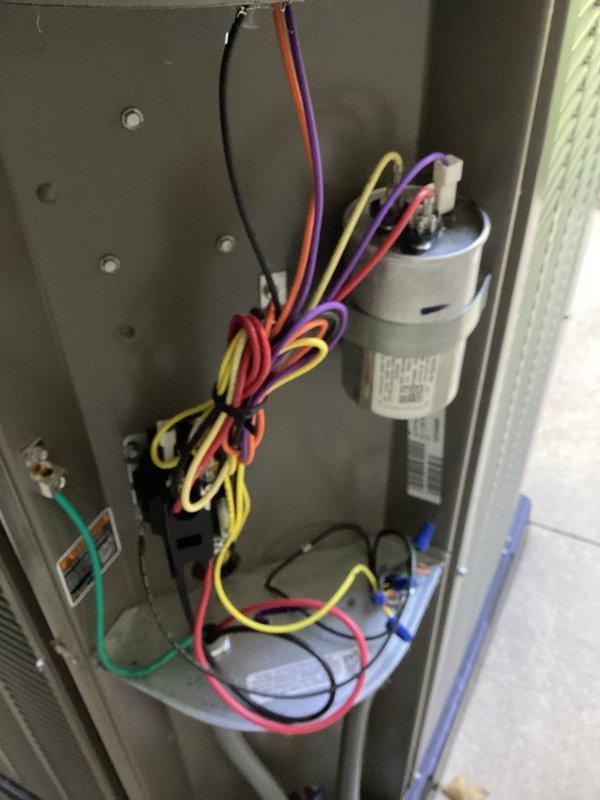 Completed preventive maintenance cooling visit on 3-year-old Lennox air conditioning system. Performed comprehensive inspection of condenser unit including electrical components, capacitor testing, and system diagnostics with manifold gauges to verify proper refrigerant pressures and overall system performance.