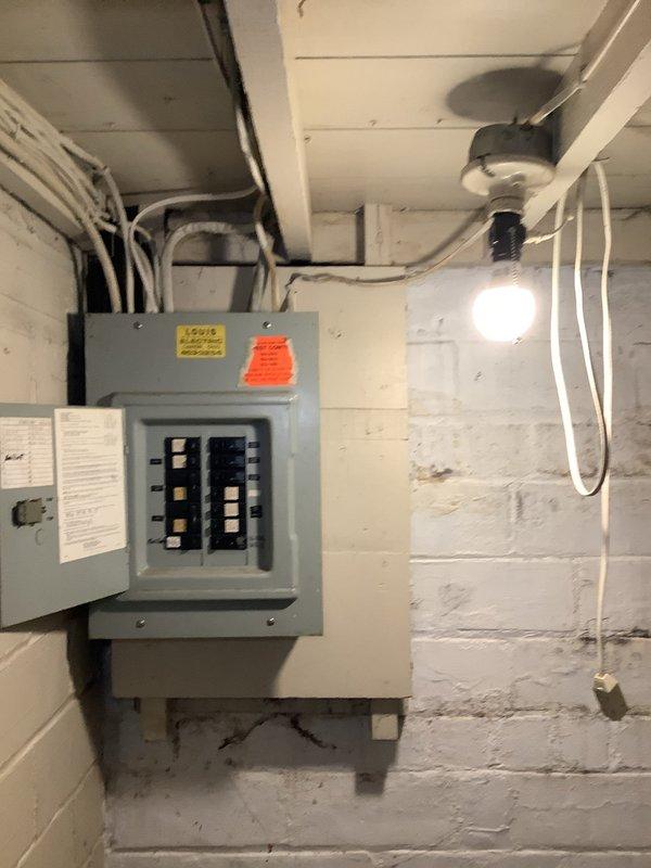 Responded to service call for non-functional basement light switch and multiple light fixtures missing pull chains. Inspected electrical panel and basement wiring system to diagnose switch malfunction. Replaced defective basement light switch and restored proper operation. Installed pull chain assemblies on fixtures that were missing functional controls, ensuring all lighting fixtures were fully operational upon completion.