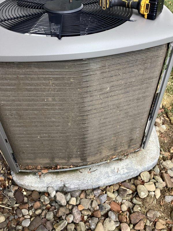 Responded to no cooling complaint with blower motor operational. Performed diagnostic evaluation of split system AC unit including Lennox indoor air handler and outdoor condensing unit. Inspected indoor unit in mechanical room, verified blower operation and airflow at furnace. Proceeded to outdoor condenser unit, tested electrical components and refrigerant system. Identified failed compressor preventing refrigeration cycle from operating properly. Explained findings to customer regarding compressor failure causing lack of cooling despite functional blower operation.