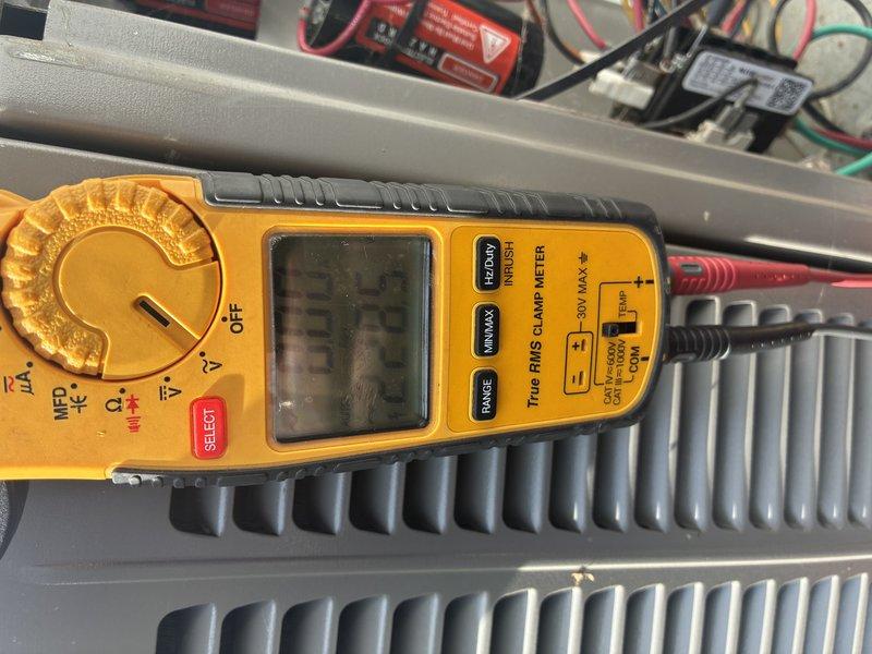 Completed routine MVP cooling maintenance on 8-year-old system. During inspection, discovered blown fuses in outdoor unit's electrical circuit. Removed and inspected failed fuses, confirmed electrical fault condition using digital multimeter to test voltage and continuity at disconnect and control board terminals. Replaced defective fuses with proper amperage-rated components, verified all electrical connections were secure, and tested system operation to ensure proper cooling function restored.