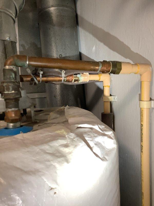 Completed estimate for whole house water pressure regulator installation and tanked water heater replacement. Assessed existing plumbing configuration including main water line valve assembly with pressure control components and current water meter location. Evaluated mechanical utility area constraints and existing pipe routing including copper supply lines and CPVC distribution piping. Inspected current water heater condition and venting requirements. Provided recommendations for pressure regulator placement at main water supply entry point and specifications for replacement water heater unit sized appropriately for household demand.