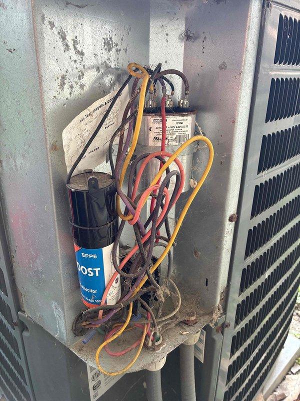 Completed comprehensive AC tune-up maintenance on two residential cooling systems—one approximately one year old and the other ten years old. Performed standard preventive maintenance procedures including inspection of electrical components, capacitors, contactors, and condenser units; verified proper system operation and efficiency on both units. Installed complimentary carbon monoxide detector as part of service package.