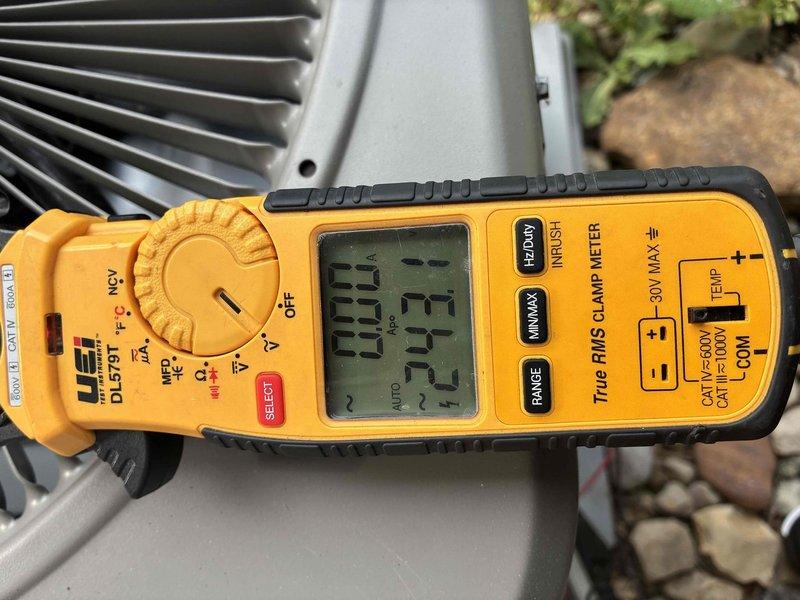 Completed preventive maintenance cooling visit on 6-year-old Lennox air conditioning system. Performed comprehensive system inspection including electrical measurements with clamp meter, verified proper amperage draw, and confirmed outdoor condenser unit operational status. All components functioning within normal parameters; unit operating efficiently with no deficiencies noted.
