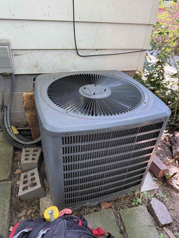 # HVAC Maintenance - Cooling Service Completed

Performed comprehensive MVP cooling maintenance visit on 15-year-old residential air conditioning system. Conducted thorough inspection of outdoor condenser unit, verifying proper operation of fan motor and compressor. Examined condenser coil condition through louvered side panels and confirmed adequate airflow through unit. Inspected refrigerant line set and electrical connections at outdoor unit, ensuring all connections were secure and properly insulated.

Accessed indoor control panel to evaluate electrical components and system controls. Inspected circuit board assembly, terminal blocks, relays, and associated wiring connections for signs of wear, overheating, or deterioration. Verified all wire terminations at terminal strips were tight and properly secured. Examined control board components and electrical infrastructure for proper operation. Confirmed system safety controls and electrical disconnect were functioning correctly.

Uni