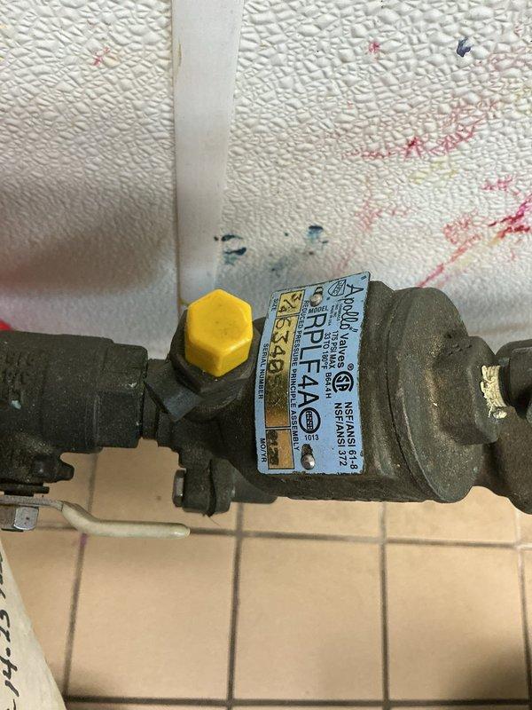 Completed annual backflow prevention device inspection on RPL-AAO model assembly located in backroom at water meter. Verified proper operation of device, documented current condition with photographs, and confirmed compliance with county requirements. All backflow-related paperwork and documentation were reviewed on-site to ensure regulatory standards are met.