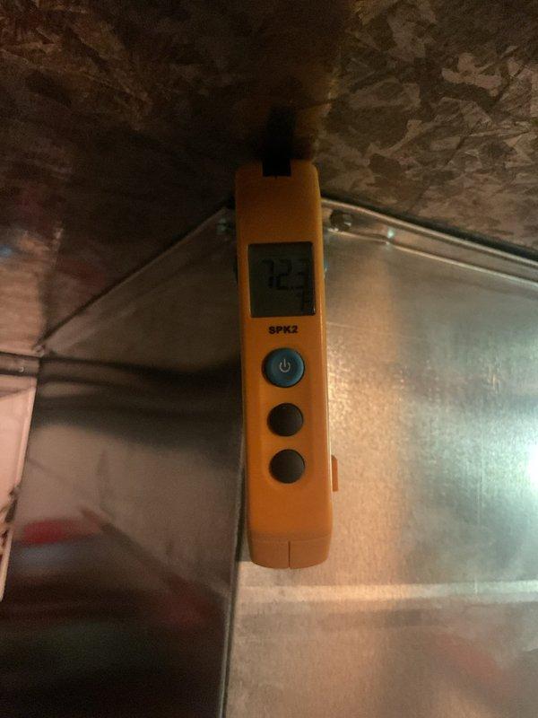 Completed routine MVP cooling maintenance visit on 4-year-old system. Performed comprehensive system diagnostics using calibrated digital instrumentation to measure operating parameters throughout the air handling unit and ductwork assembly in attic installation. All readings recorded within manufacturer specifications, confirming proper system performance and refrigerant charge levels.