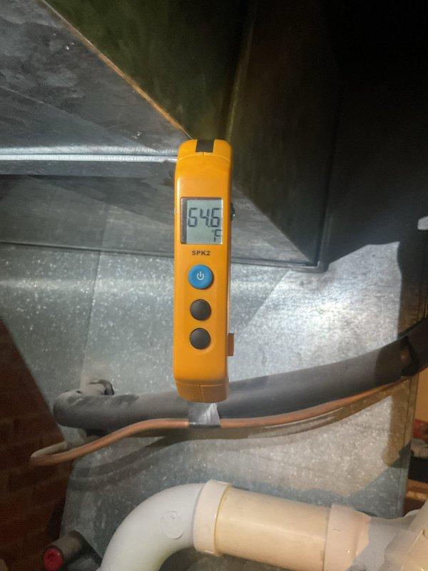 Completed routine MVP cooling maintenance visit on 4-year-old system. Performed comprehensive system diagnostics using calibrated digital instrumentation to measure operating parameters throughout the air handling unit and ductwork assembly in attic installation. All readings recorded within manufacturer specifications, confirming proper system performance and refrigerant charge levels.