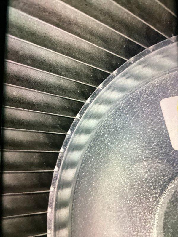 Completed annual cooling maintenance on one-year-old air conditioning system. Inspected and cleaned blower wheel assembly which showed minimal debris accumulation given the unit's age. Examined evaporator coil and found significant dust and debris buildup on one side, cleaned coil surfaces to restore proper airflow and heat transfer efficiency. Checked air filter per customer request and replaced with new filter due to excessive dirt accumulation. Verified all mechanical components including blower motor operation, belt tension, and electrical connections. Tested system performance and confirmed proper cooling operation with adequate airflow throughout. Unit returned to normal operating condition with improved efficiency following maintenance service.