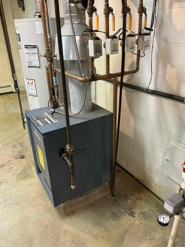 Conducted estimate for replacement of 25-year-old residential boiler system with multi-zone heating manifold. Customer expressed interest in financing options for complete boiler replacement.