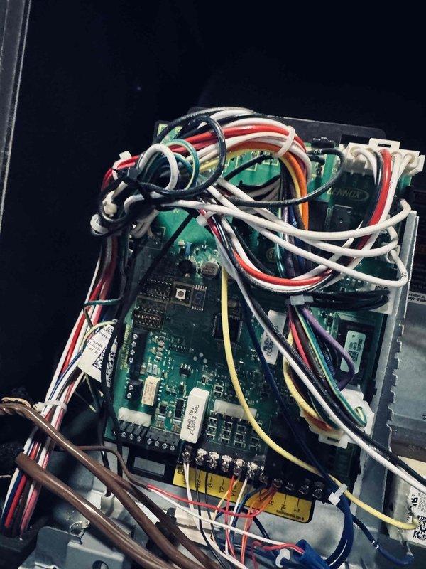Completed routine cooling system maintenance on air conditioning unit. Performed electrical diagnostics using digital multimeter to verify proper amperage draw and voltage levels across system components. Inspected control boards and wiring harness within unit housing, confirming all electrical connections secure and circuitry functioning within normal parameters. System tested and operating efficiently with no deficiencies noted.