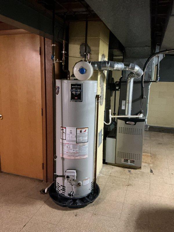 Performed routine maintenance flush on tanked water heater to remove sediment buildup and maintain optimal performance. Unit inspected and confirmed to be in proper working condition with all plumbing connections secure.