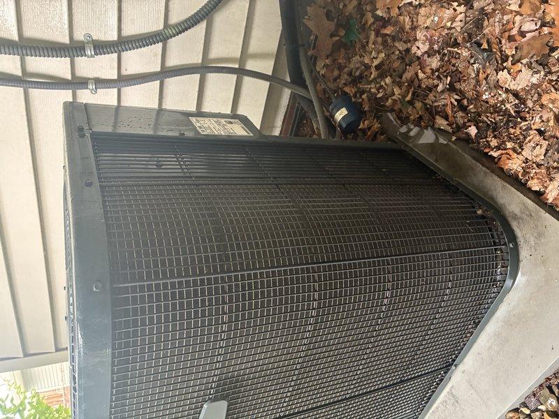 Completed MVP recurring cooling maintenance visit on Trane air conditioning condenser unit. Performed standard system inspection, verified proper operation of all components, and cleared accumulated leaf debris from around the outdoor unit to ensure adequate airflow and prevent potential obstruction of the condenser coil.