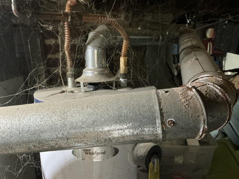 Provided estimate for complete HVAC system replacement of 26-year-old gas furnace and air conditioning unit experiencing no cooling condition. Assessed existing equipment in basement mechanical space, documented deteriorated ductwork connections and aging components requiring replacement, and quoted comprehensive system upgrade to restore proper heating and cooling functionality.