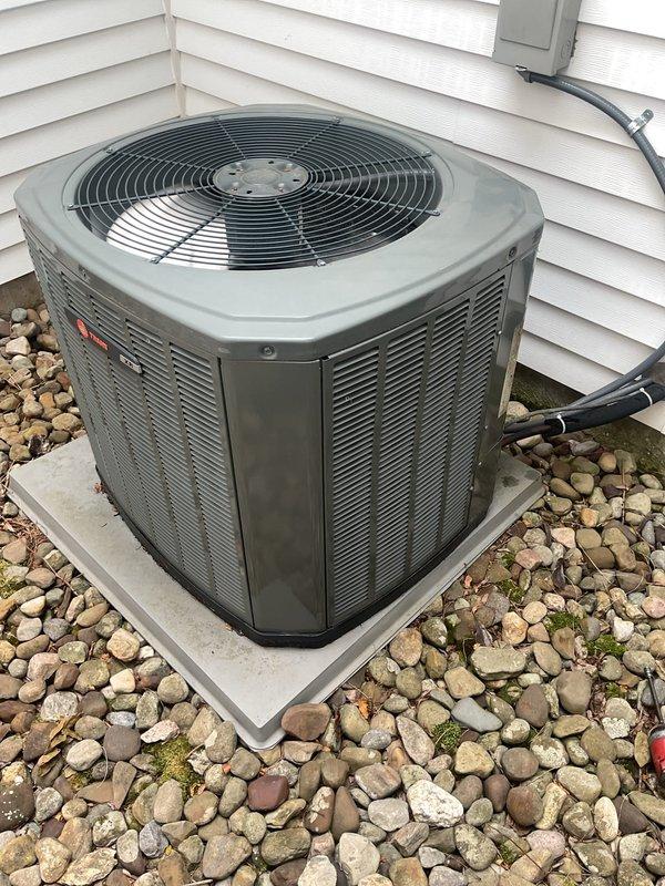 Completed scheduled maintenance visit on 11-year-old air conditioning system. Performed comprehensive cooling system inspection, recorded temperature readings showing 58.8°F at the evaporator coil, and verified proper operation of outdoor condenser unit with all components functioning within normal parameters.