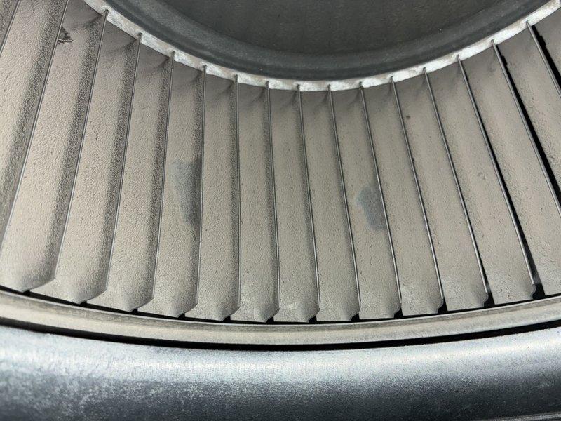 Completed routine cooling maintenance visit on 12-year-old air conditioning system. Performed comprehensive inspection of blower assembly and control board, documenting system condition through detailed photography. All components found operating within normal parameters with minor dust accumulation noted on blower wheel blades; system cleared for continued operation.