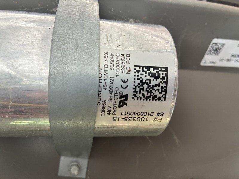 Responded to service call for filter replacement on HVAC system. Upon inspection, discovered significant dust and cobweb accumulation on electrical control board and system components, indicating extended period without maintenance. Replaced air filters, cleaned electrical connections and control board terminals to ensure proper system operation and prevent potential electrical issues from debris buildup. Verified all wire connections secure at terminal points and documented equipment serial number and manufacturer information for service records.