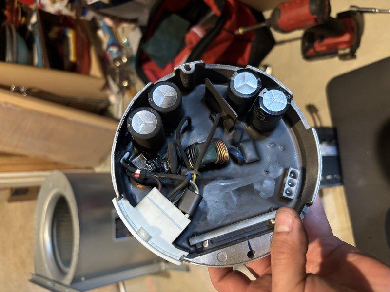 Returned to property to complete HVAC system repair by replacing failed ECM motor module, blower motor, and control circuit board. All replacement parts were received and installed during this visit, restoring full system functionality. Tested unit operation after installation to verify proper performance of all new components.