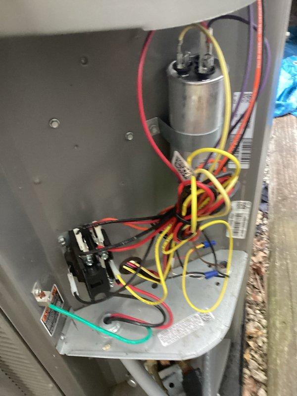 Completed scheduled BS-MVP cooling maintenance visit on one-year-old HVAC system. Performed comprehensive inspection of air handler unit, verified proper operation of electrical components including capacitor and contactor with all wire connections secure. Inspected and documented pleated air filter condition within the air handling unit housing. All system components found operating within normal parameters with no deficiencies noted during this preventative maintenance visit.