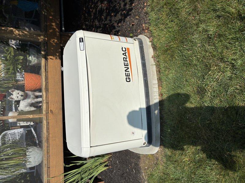 Completed scheduled maintenance on a 2-year-old Generac 24kW residential standby generator. Performed comprehensive system inspection including visual assessment of exterior housing, control panel functionality verification, and internal component examination. Unit was found to be in good operating condition with all safety systems functioning properly and displaying normal operational parameters on the digital control interface.