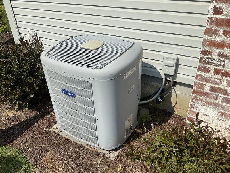 Conducted comprehensive estimate for complete HVAC system replacement including furnace and air conditioning equipment. Customer expressed interest in promotional offer for bundled furnace and AC installation after seeing advertised special. Documented existing Carrier brand outdoor condenser unit currently installed on concrete pad with proper landscaping clearance, evaluated electrical disconnect and refrigerant line routing, and assessed installation conditions to provide accurate replacement pricing and equipment recommendations.