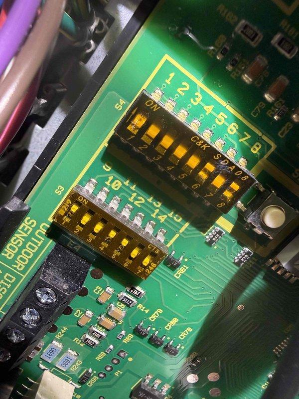 Completed MVP recurring cooling maintenance visit on residential HVAC system. Performed comprehensive system inspection including electrical components, capacitor condition, and control board functionality. Documented all DIP switch configurations on the control board for service records. Verified proper wire connections to capacitor and electrical components, confirmed all terminals secure with no signs of overheating or corrosion. System operating within normal parameters with no deficiencies noted.