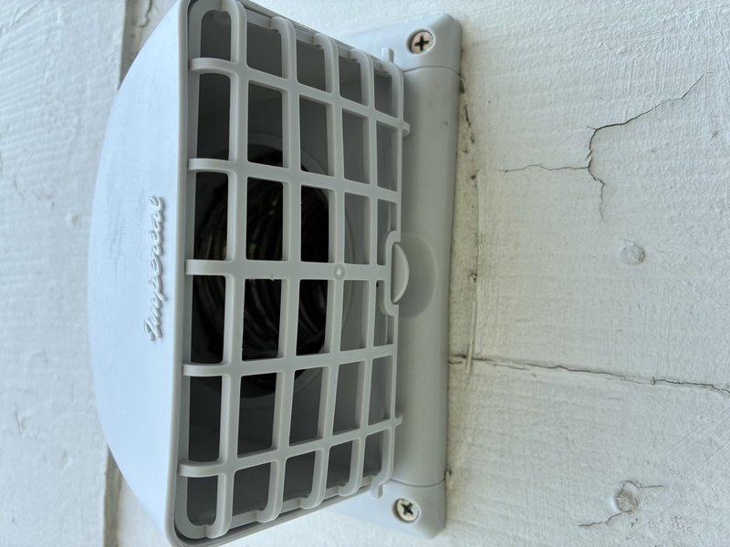 Replaced existing exhaust fan unit with customer-provided fan in pre-vented location. Installed new exterior vent cap to complete the ventilation system. Both interior grille and exterior junction box were properly secured to existing mounting surfaces, ensuring proper airflow and weather protection.