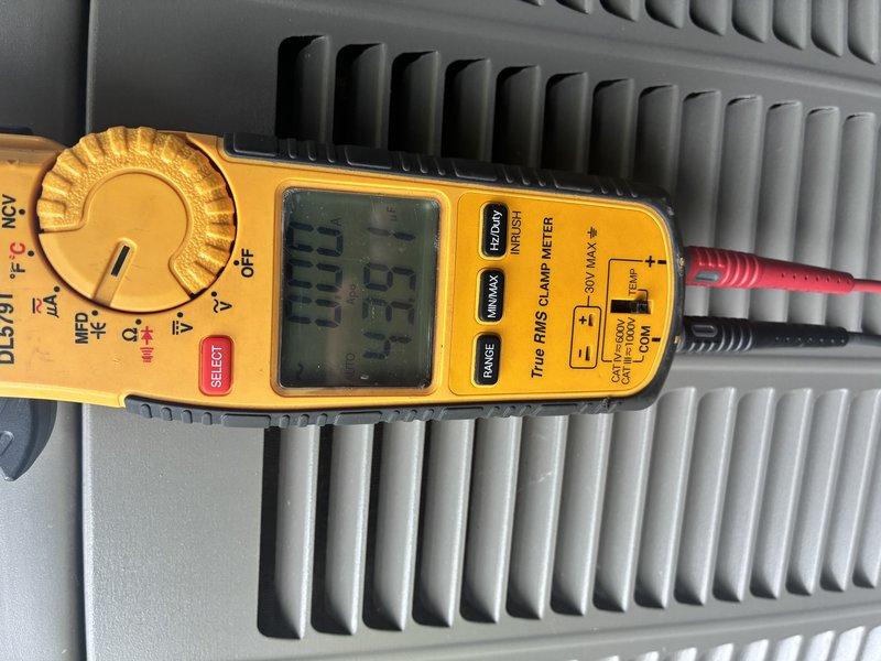Completed preventive maintenance cooling visit on HVAC system. Performed electrical diagnostics using clamp meter to verify amperage and system performance. Inspected and replaced dual 250VAC fuses in outdoor condensing unit to ensure proper electrical protection and system operation.