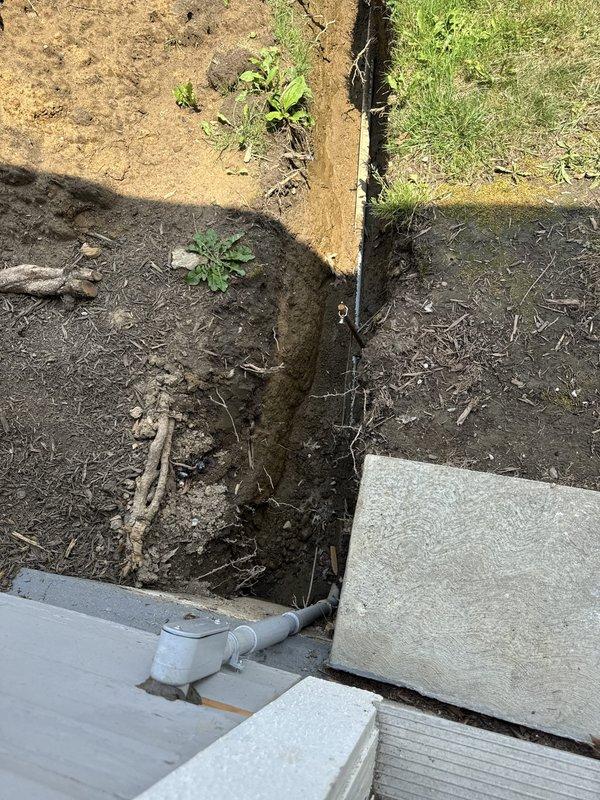 Corrected code violations identified during failed final inspection for detached garage structure. Installed second ground rod to meet NEC 250.32(A) and 250.53(A)2 requirements for detached structure grounding system. Upgraded all branch circuits in garage with GFCI protection per NEC 210.8, including installation of GFCI breakers for 2-pole circuits. Verified proper operation of all GFCI devices and confirmed grounding electrode system compliance.
