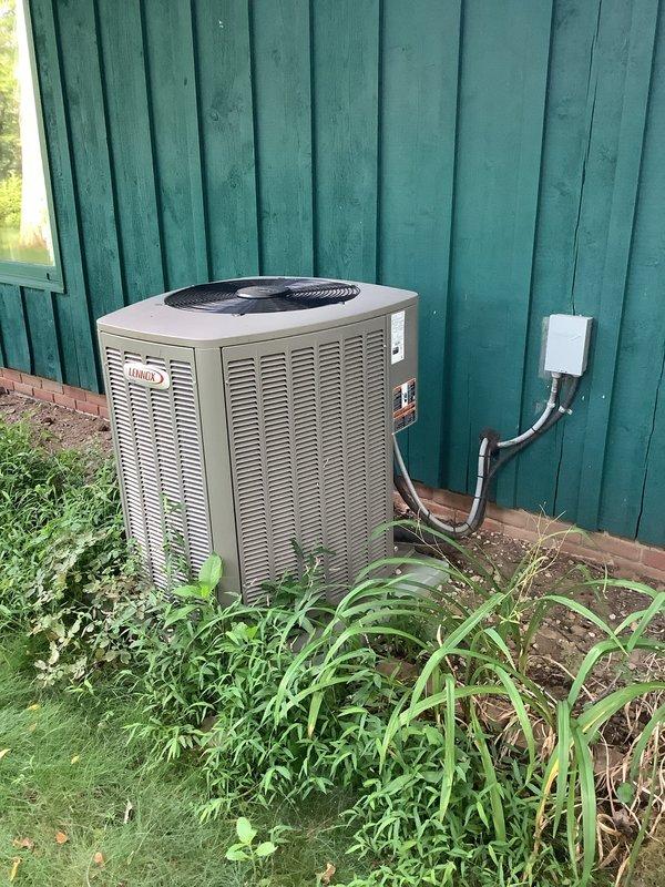 Completed MVP recurring cooling maintenance visit on residential split system. Performed standard inspection of indoor furnace unit and outdoor Lennox condenser. Verified proper operation of both components, checked refrigerant levels, and confirmed all electrical connections secure. System operating within normal parameters at time of service.
