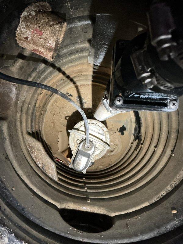 Responded to service call regarding newly replaced sump pump that was continuously running despite absence of water in basin. Upon inspection, identified float switch malfunction causing pump to operate without proper water level trigger. Adjusted float mechanism and verified proper operation, ensuring pump cycles correctly based on water level in basin. System now functioning as designed with appropriate on/off cycling.