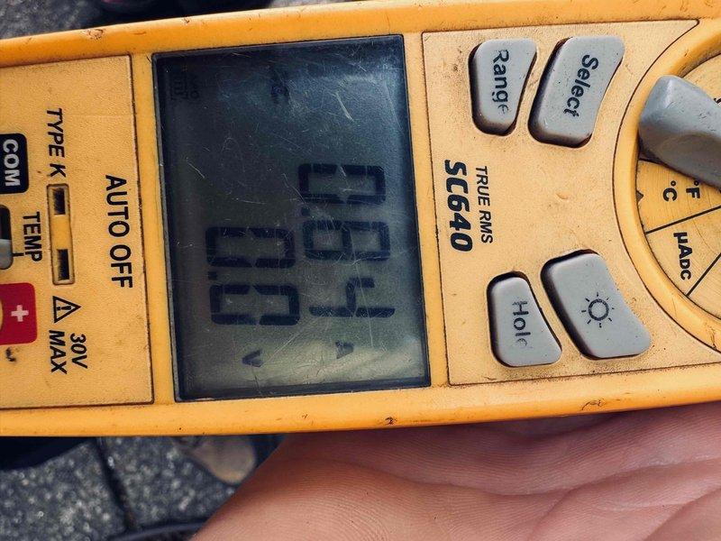 Performed routine MVP cooling maintenance visit on 6-year-old system. Coordinated access with tenant and landlord as instructed. Conducted diagnostic testing using digital multimeter to verify electrical readings and system performance. Inspected and tested capacitor component, checking terminal connections and wire integrity on white, yellow, and red leads. All electrical connections found secure with proper voltage readings. System operating within normal parameters upon completion of maintenance inspection.
