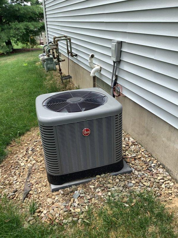 Performed comprehensive AC tune-up on 4-year-old residential cooling system. Inspected outdoor condensing unit, indoor air handler, and all associated components; verified proper operation of all mechanical and electrical systems. System operating within manufacturer specifications; no issues identified during maintenance visit.