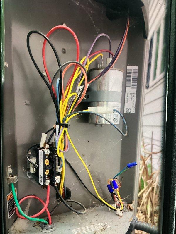 Completed BS-MVP cooling maintenance visit on 8-year-old air handler system located in attic. Performed standard preventive maintenance inspection, checked electrical connections and components including contactor and capacitor, verified all wiring configurations were secure and operational. System found to be in proper working condition with all components functioning as designed.