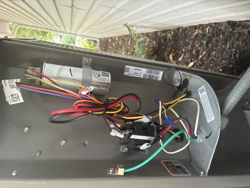 Completed routine cooling maintenance visit on one-year-old outdoor HVAC unit. Performed system inspection including blower motor, capacitor, and electrical connections; all components found to be operating within normal parameters. Addressed customer's thermostat concerns and provided troubleshooting recommendations for optimal system performance.