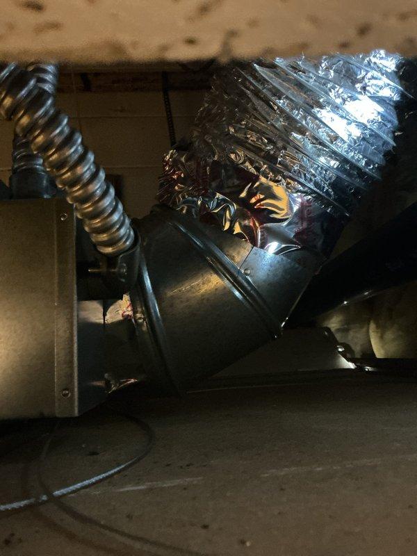 Replaced two failed exhaust fans in the preparation room with new 110 CFM Panasonic units, mounting brackets to the drop ceiling grid and running additional cable to the purlins for proper support. Connected the new fans to existing ventilation ductwork and performed a safety inspection of the main electrical panel as requested.