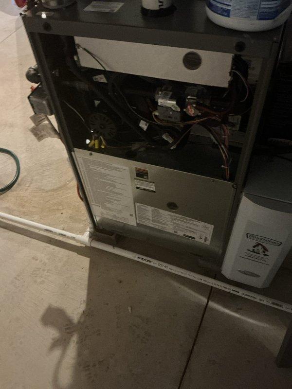 Completed MVP cooling maintenance visit on 9-year-old Lennox HVAC system. Performed comprehensive inspection of furnace and air handler components, removed access panel to evaluate internal electrical connections, control board, and wiring harnesses which were found to be in normal operating condition. All mechanical and electrical components inspected and confirmed functioning properly with no visible signs of damage or wear requiring immediate attention.