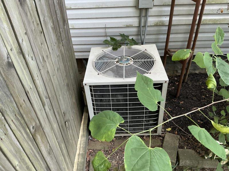 Completed comprehensive estimate for replacement of existing residential heating and cooling system. Assessed current Conquest 80 furnace installation in basement utility area along with outdoor condensing unit, documenting equipment conditions, ductwork configuration, and existing infrastructure including PVC condensate drainage, electrical connections, and supply/return plenum arrangements. Provided homeowner with replacement options and recommendations for updated HVAC system to improve efficiency and reliability.