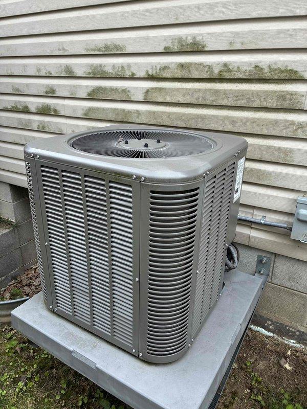 Completed MVP cooling maintenance visit on 6-year-old residential air conditioning system. Performed comprehensive inspection of outdoor condenser unit, including removal of side access panel to evaluate internal components. Condenser coils exhibited moderate to heavy accumulation of dirt, dust, and debris between fins, which can restrict airflow and reduce system efficiency. Assessed overall unit condition and documented findings with photographs for service records. Unit operational at time of service. Routine preventive maintenance performed per MVP service agreement specifications.